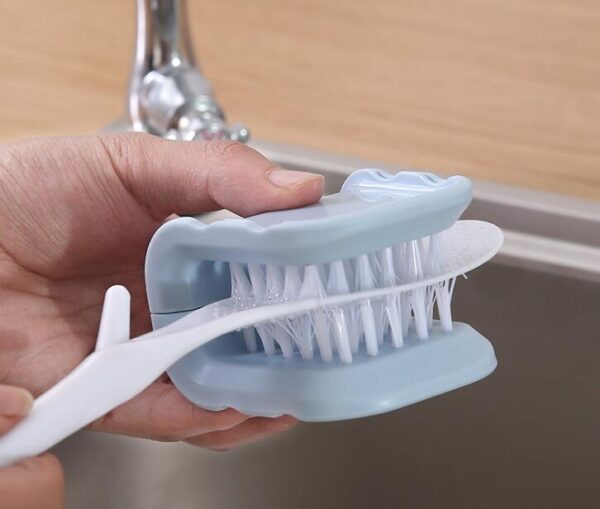 U-Shaped Knife And Cutlery Cleaner Brush Home Kitchen Cleaning Brushes Bristle Scrub Kitchen Washing - Image 9
