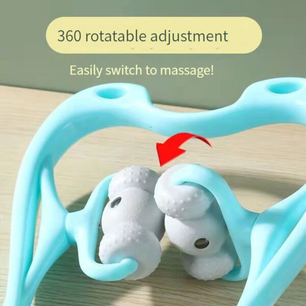 Neck Massager For Pain Relief Deep Tissue 360 Degree Neck Roller With 96 Pressure Point Neckbud Massage Roller For Neck Shoulder Waist Leg Foot Handheld Relaxer Tool - Image 2